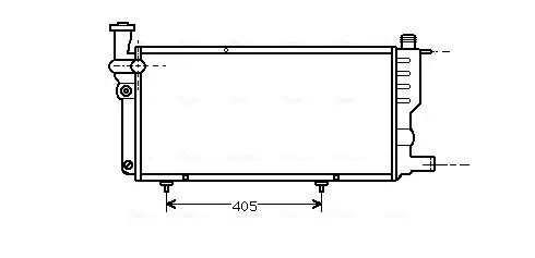 Kühler, Motorkühlung AVA QUALITY COOLING PE2099 Bild Kühler, Motorkühlung AVA QUALITY COOLING PE2099