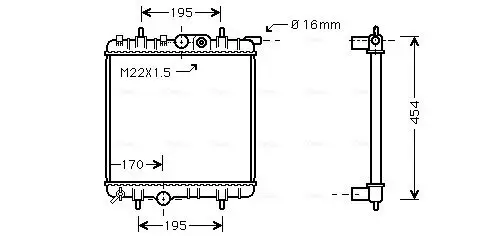 Kühler, Motorkühlung AVA QUALITY COOLING PE2243