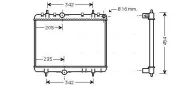 Kühler, Motorkühlung AVA QUALITY COOLING PE2267