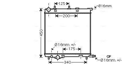 Kühler, Motorkühlung AVA QUALITY COOLING PE2368