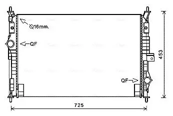 Kühler, Motorkühlung AVA QUALITY COOLING PE2386