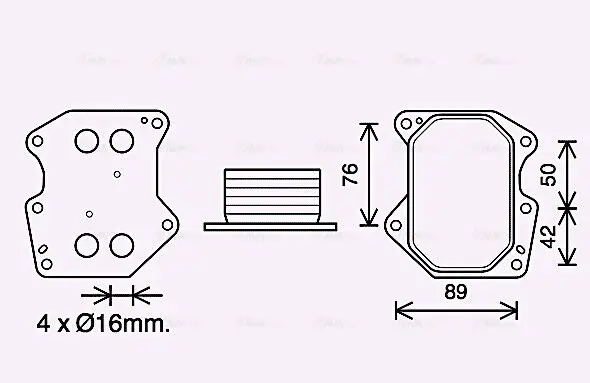 Ölkühler, Motoröl AVA QUALITY COOLING PE3400