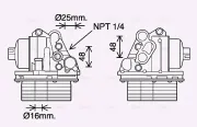 Ölkühler, Motoröl AVA QUALITY COOLING PE3400H