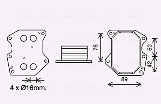 Ölkühler, Motoröl AVA QUALITY COOLING PE3400 Bild Ölkühler, Motoröl AVA QUALITY COOLING PE3400