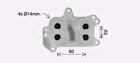 Ölkühler, Motoröl AVA QUALITY COOLING PE3424