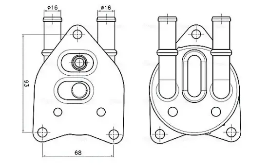 Ölkühler, Automatikgetriebe AVA QUALITY COOLING PE3432 Bild Ölkühler, Automatikgetriebe AVA QUALITY COOLING PE3432