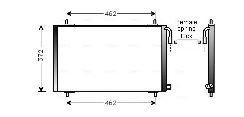 Kondensator, Klimaanlage AVA QUALITY COOLING PE5191