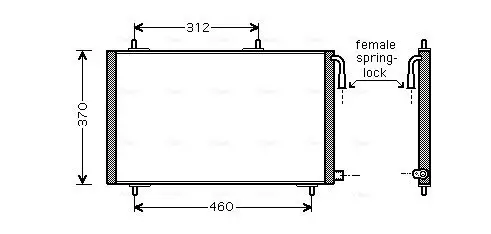 Kondensator, Klimaanlage AVA QUALITY COOLING PE5257