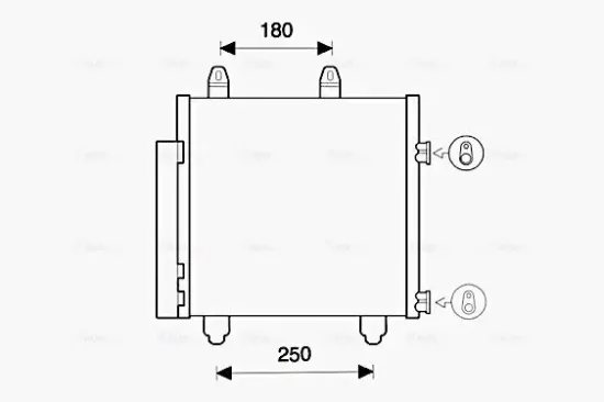 Kondensator, Klimaanlage AVA QUALITY COOLING PE5398D Bild Kondensator, Klimaanlage AVA QUALITY COOLING PE5398D