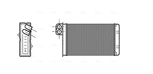 Wärmetauscher, Innenraumheizung AVA Clever Choice PE6233 Bild Wärmetauscher, Innenraumheizung AVA Clever Choice PE6233