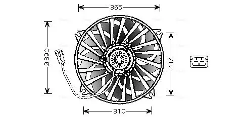 Lüfter, Motorkühlung 12 V AVA QUALITY COOLING PE7535