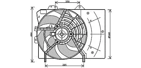 Lüfter, Motorkühlung 12 V AVA QUALITY COOLING PE7539