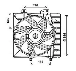 Lüfter, Motorkühlung 12 V AVA QUALITY COOLING PE7550