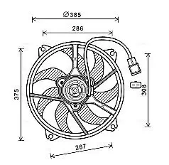 Lüfter, Motorkühlung 12 V AVA QUALITY COOLING PE7556