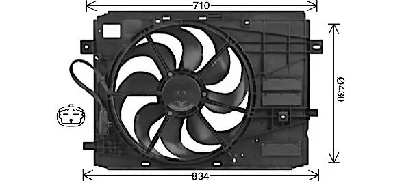 Lüfter, Motorkühlung 12 V AVA QUALITY COOLING PE7561