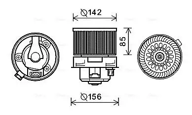 Innenraumgebläse 12 V AVA QUALITY COOLING PE8371