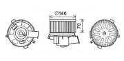 Innenraumgebläse 12 V AVA QUALITY COOLING PE8378