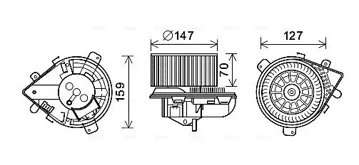 Innenraumgebläse 12 V AVA QUALITY COOLING PE8393