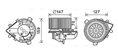 Innenraumgebläse 12 V AVA QUALITY COOLING PE8395