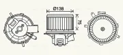 Innenraumgebläse 12 V AVA QUALITY COOLING PE8406