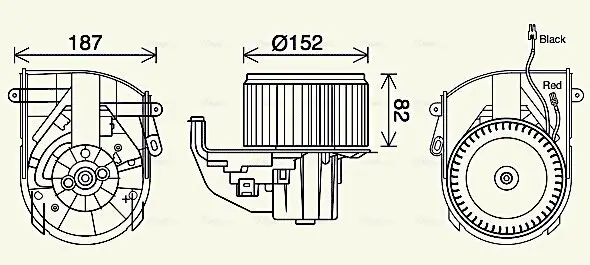 Innenraumgebläse 12 V AVA QUALITY COOLING PE8414