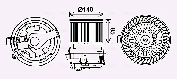 Innenraumgebläse 12 V AVA QUALITY COOLING PE8558