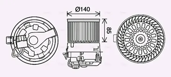 Innenraumgebläse 12 V AVA QUALITY COOLING PE8558 Bild Innenraumgebläse 12 V AVA QUALITY COOLING PE8558