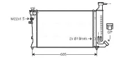 Kühler, Motorkühlung AVA QUALITY COOLING PEA2136