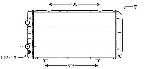 Kühler, Motorkühlung AVA QUALITY COOLING PEA2146