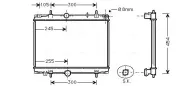 Kühler, Motorkühlung AVA QUALITY COOLING PEA2198