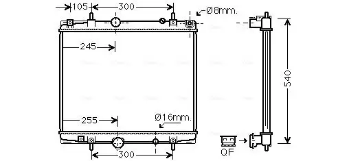 Kühler, Motorkühlung AVA QUALITY COOLING PEA2237