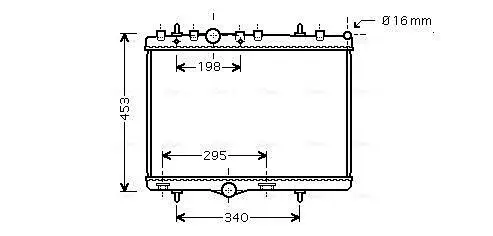 Kühler, Motorkühlung AVA QUALITY COOLING PEA2255 Bild Kühler, Motorkühlung AVA QUALITY COOLING PEA2255