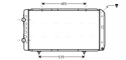 Kühler, Motorkühlung AVA QUALITY COOLING PEA2268