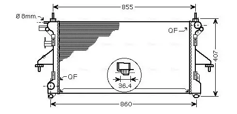 Kühler, Motorkühlung AVA QUALITY COOLING PEA2304