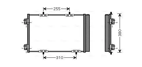 Kondensator, Klimaanlage AVA QUALITY COOLING PEA5291D