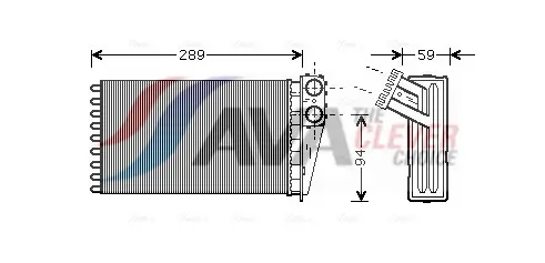 Wärmetauscher, Innenraumheizung AVA QUALITY COOLING PEA6227