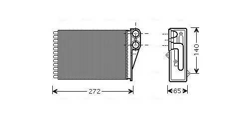 Wärmetauscher, Innenraumheizung AVA QUALITY COOLING PEA6292 Bild Wärmetauscher, Innenraumheizung AVA QUALITY COOLING PEA6292