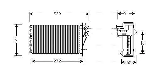 Wärmetauscher, Innenraumheizung AVA QUALITY COOLING PEA6356 Bild Wärmetauscher, Innenraumheizung AVA QUALITY COOLING PEA6356