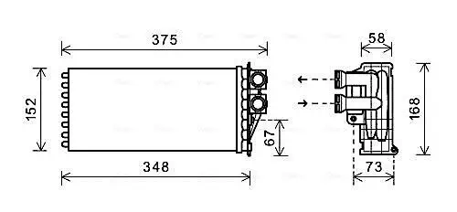 Wärmetauscher, Innenraumheizung AVA QUALITY COOLING PEA6359