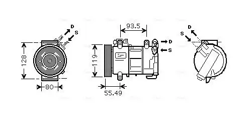 Kompressor, Klimaanlage AVA QUALITY COOLING PEAK315 Bild Kompressor, Klimaanlage AVA QUALITY COOLING PEAK315