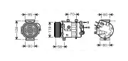 Kompressor, Klimaanlage AVA QUALITY COOLING PEAK322