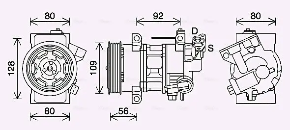 Kompressor, Klimaanlage AVA QUALITY COOLING PEAK418