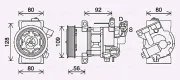 Kompressor, Klimaanlage AVA QUALITY COOLING PEAK418