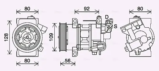 Kompressor, Klimaanlage AVA QUALITY COOLING PEAK418 Bild Kompressor, Klimaanlage AVA QUALITY COOLING PEAK418