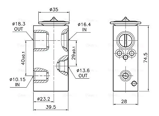 Expansionsventil, Klimaanlage AVA QUALITY COOLING RT1683