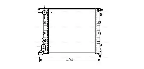 Kühler, Motorkühlung AVA QUALITY COOLING RT2042 Bild Kühler, Motorkühlung AVA QUALITY COOLING RT2042