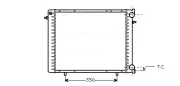 Kühler, Motorkühlung AVA QUALITY COOLING RT2045