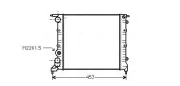 Kühler, Motorkühlung AVA QUALITY COOLING RT2121