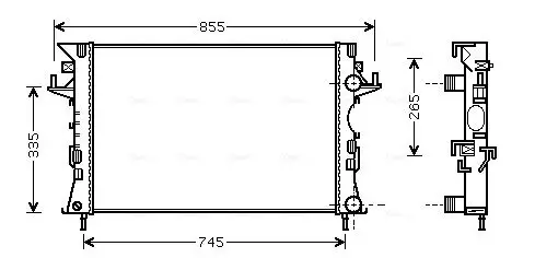 Kühler, Motorkühlung AVA QUALITY COOLING RTA2292