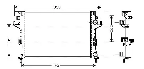 Kühler, Motorkühlung AVA QUALITY COOLING RT2291